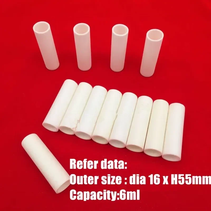 WESTCREEK 5ml 6ml 15 25 40 45 60 30 ml   cylindrical 99% pure aluminum corundum crucible Al2O3 ceramic tube / Sintered crucible