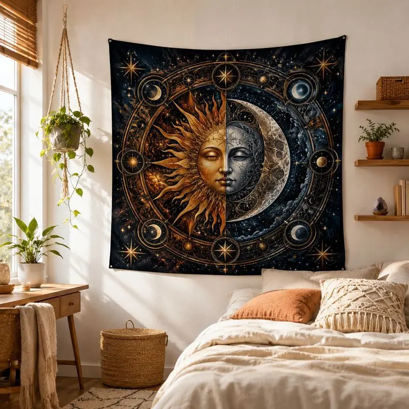 VIKAMA Game Controller Mushroom Blacklight Tapestry, Neon Galaxy Wall Hanging, Psychedelic Blanket for Game Room Decor