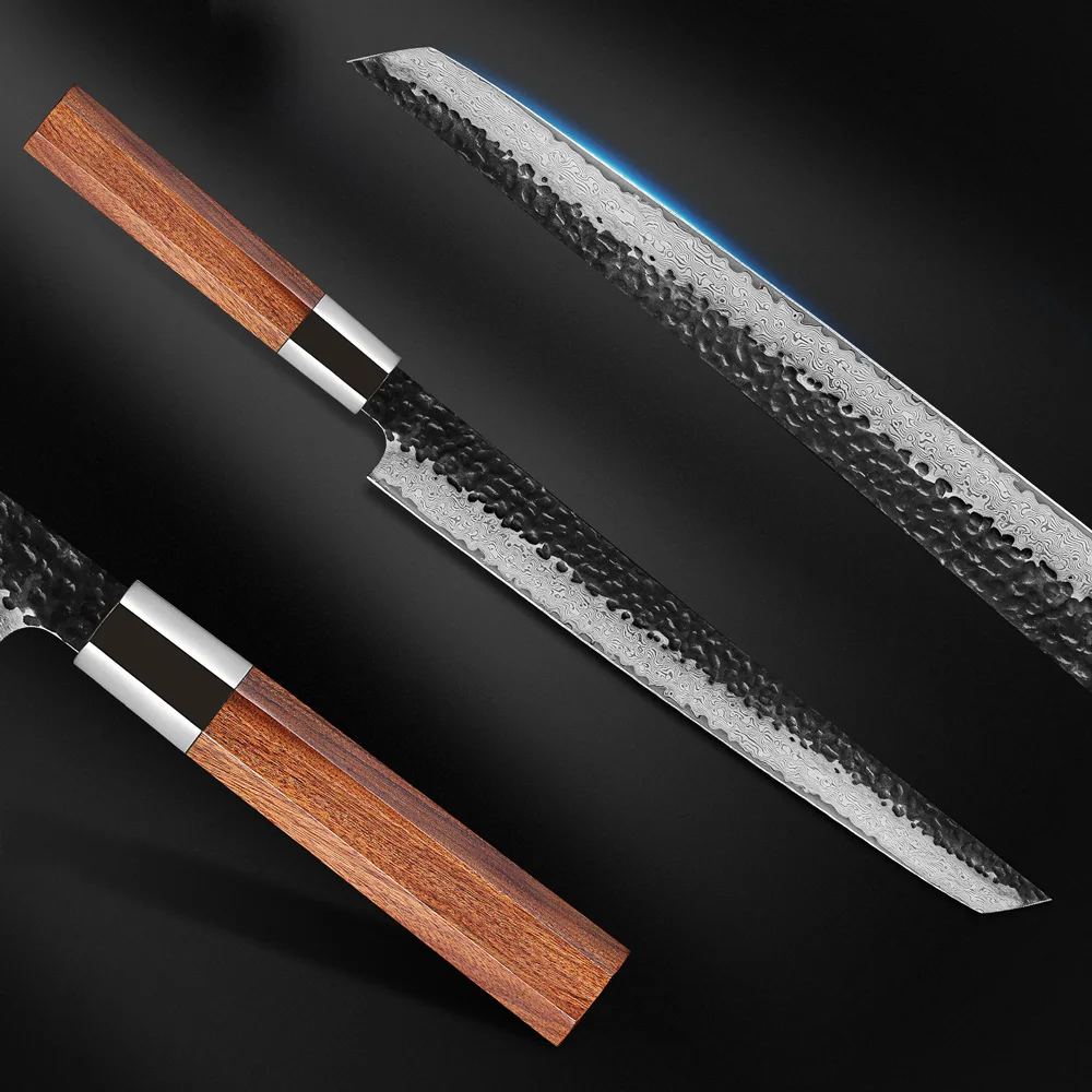 Imagem -05 - Turwho-faca de Aço Damasco para Sushi Facas do Chef Japonês Filé de Peixe Sashimi Sharp Salmão Punho Faça Você Mesmo 105 Polegadas 67 Camadas