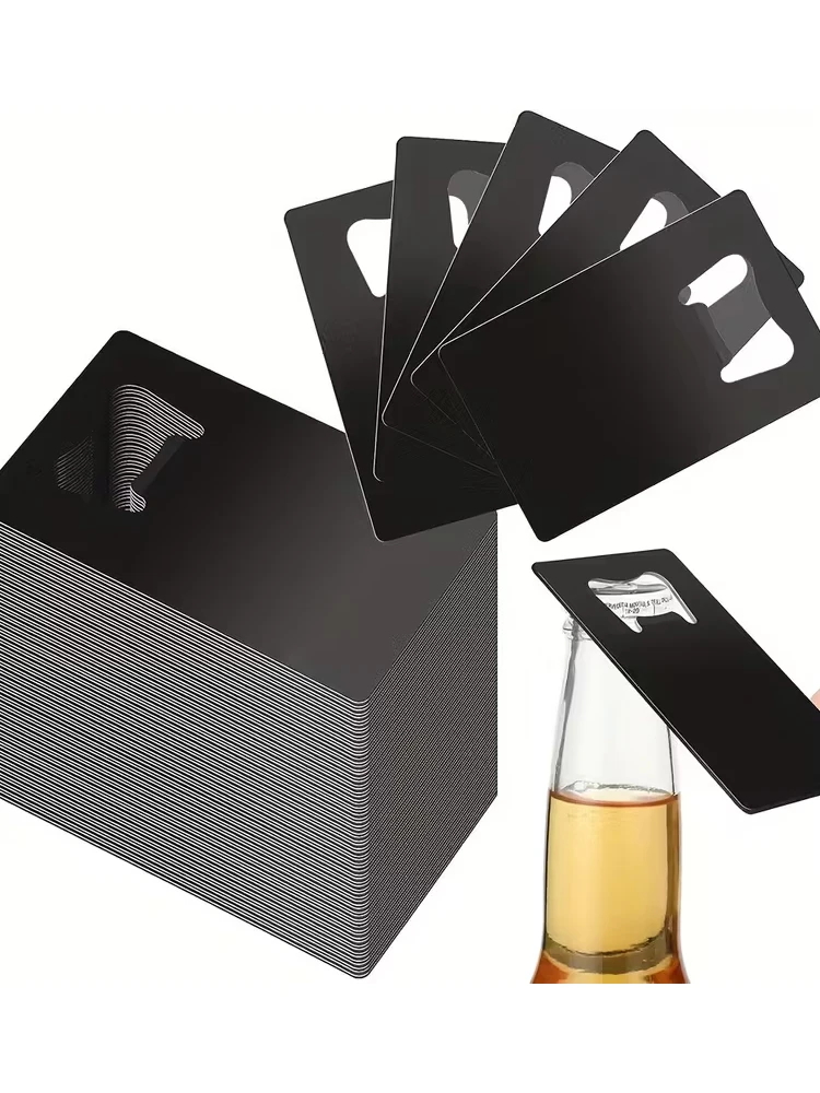 1/5/10pcs Credit Card Bottle Opener, Poker Groomsmen Wallet, Stainless Steel Beer Bottle Opener For Wallet And Pocket