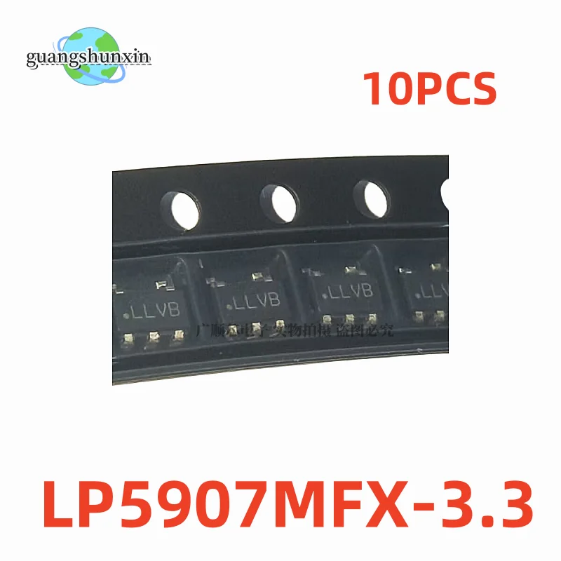 10 new original LP5907MFX-3.3/NOPB screen printed LLVB SOT-23-5 low-pressure differential voltage regulators