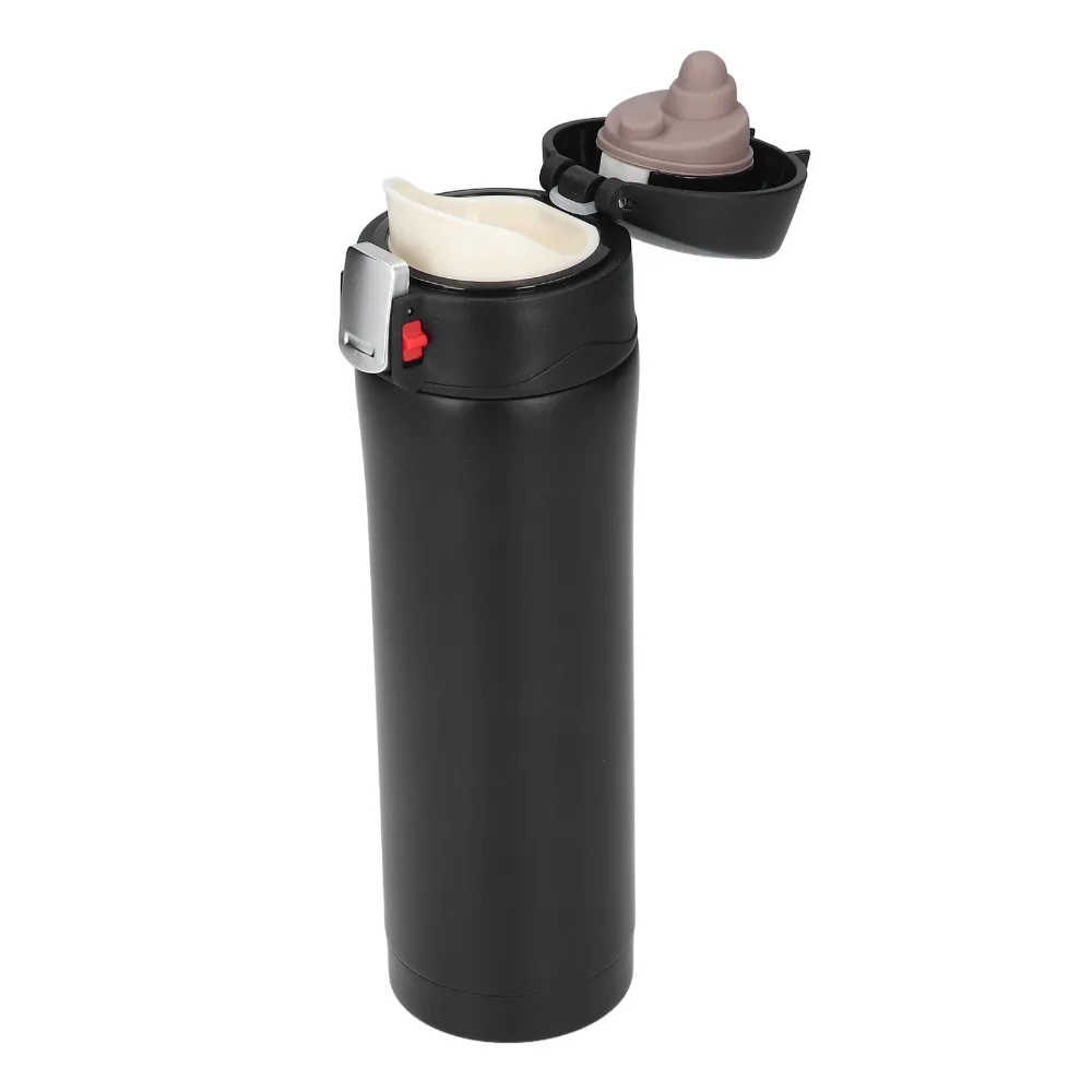 Rustless Bounce Lid Tumbler Leakproof Lock One Click Open Lock Buckle Cup Vacuum Inner 500Ml Portable Bottle Outdoor Trip