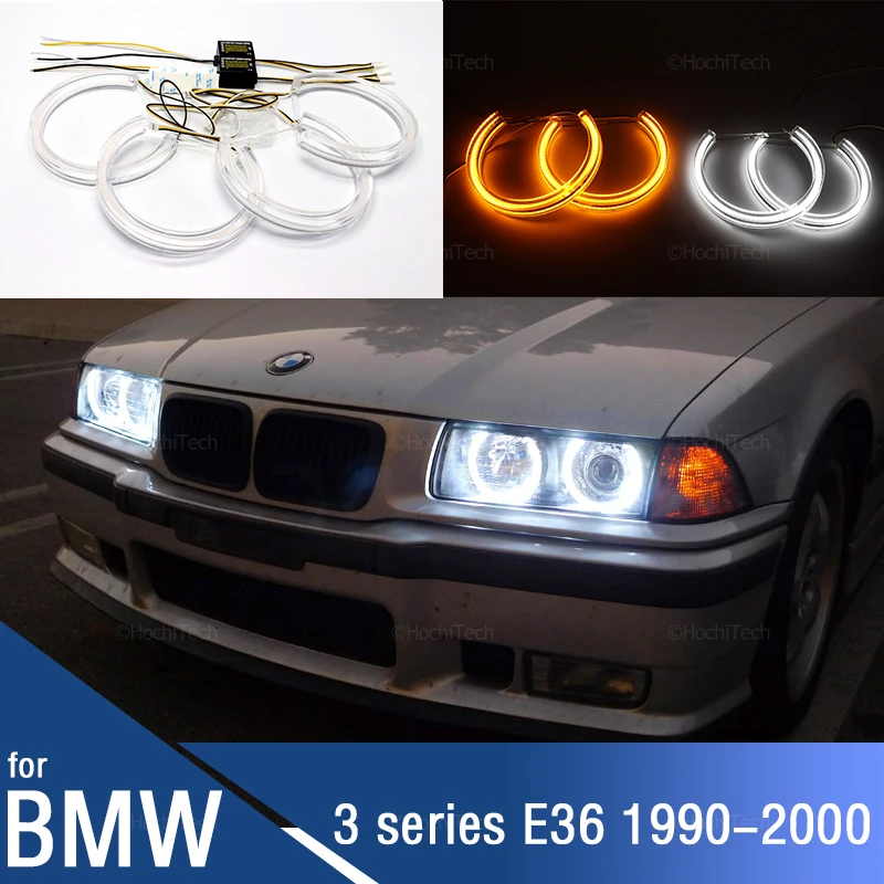 

Car Angel Eyes Rings Led Car Headlight DRL for BMW 3 series E36 90-00 316i 318i 318is 320i 323i 325i 328i 325td Horseshoe Shape