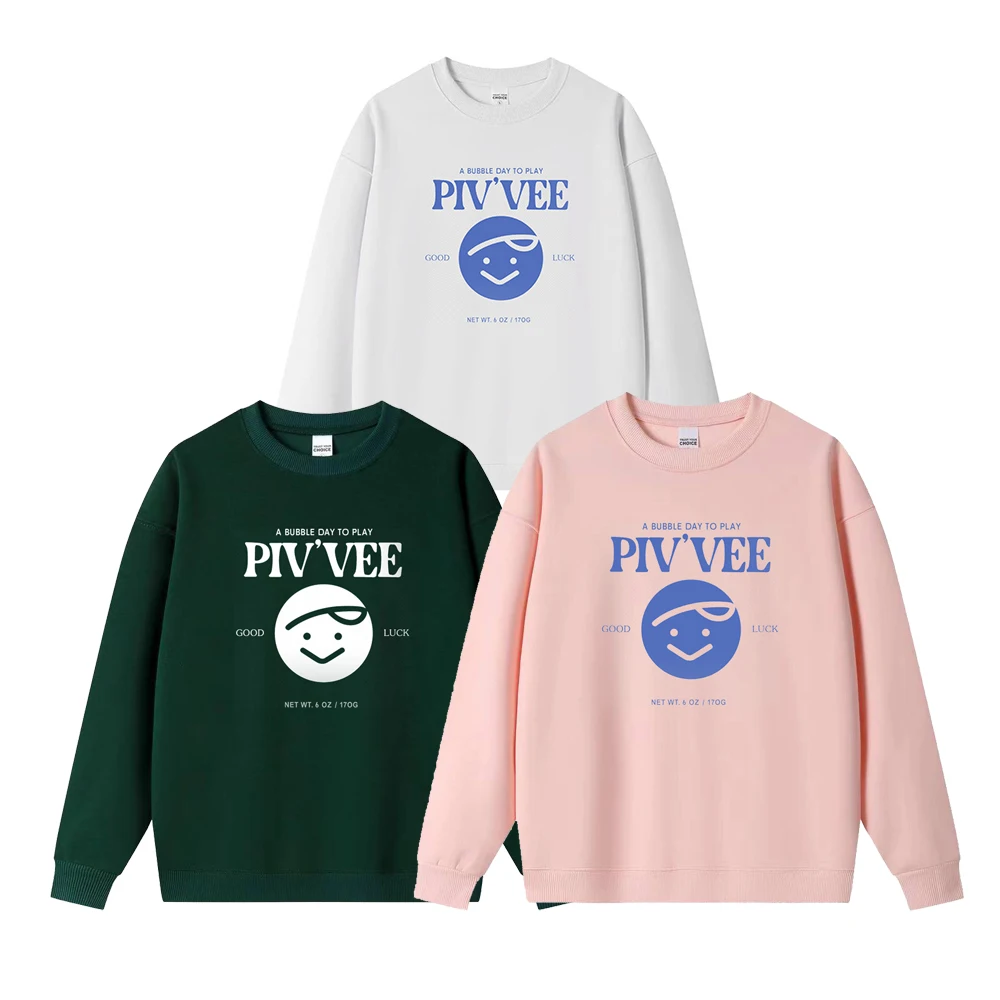 

piv'vee Autumn Winter Golf Wear Women's Golf Sweatshirt High Quality Pure Cotton Clothes Round Neck Long Sleeve Golf Clothing