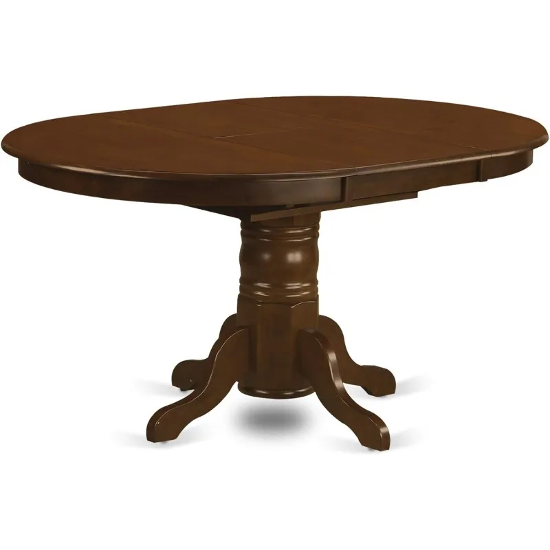 7 Piece Kitchen Table & Chairs Set Consist of an Oval Dining Room Table with Butterfly Leaf