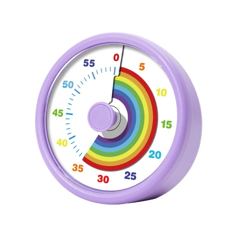 

60 Minutes Visual Timer Ultra Silent Round/Square Countdown Alarm Clock Visualization Self-discipline Kitchen Timer Reading Room