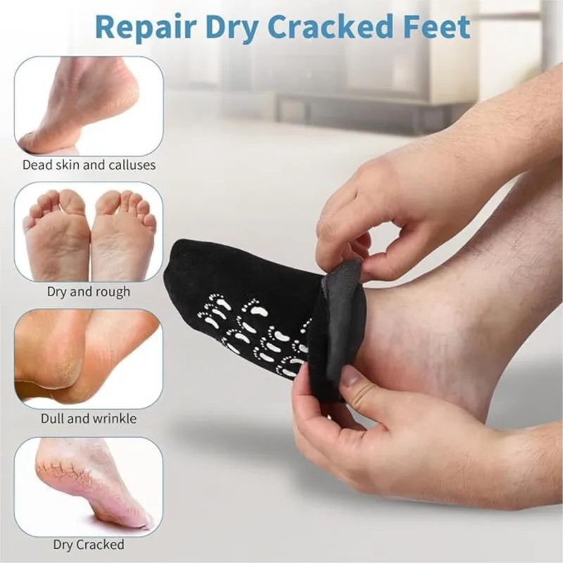 Wiederverwendbare Silikon-Feuchtigkeitsmaske Socken Peeling Anti-Riss Schutzhandschuhe Trockene Abgestorbene Haut Entferner Werkzeuge Hand- und Fußpflege