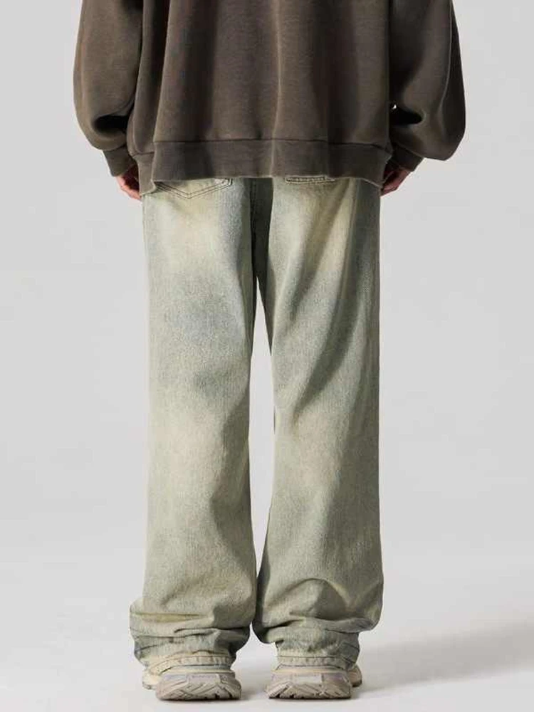 

Синие женские джинсы с высокой талией, винтажные прямые свободные джинсовые брюки Y2K, уличная одежда, американские модные широкие джинсовые брюки большого размера