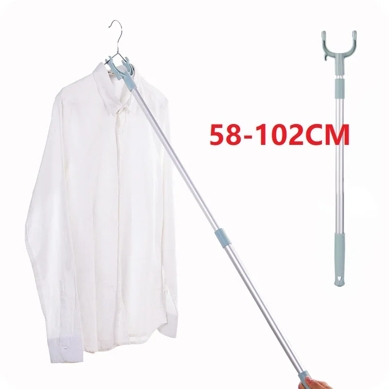 Balcony Fork Pole The Hangers for Clothes Pole Retractable Pole Drying Pole Fork Dress Stick Space Saving Clothing Rack