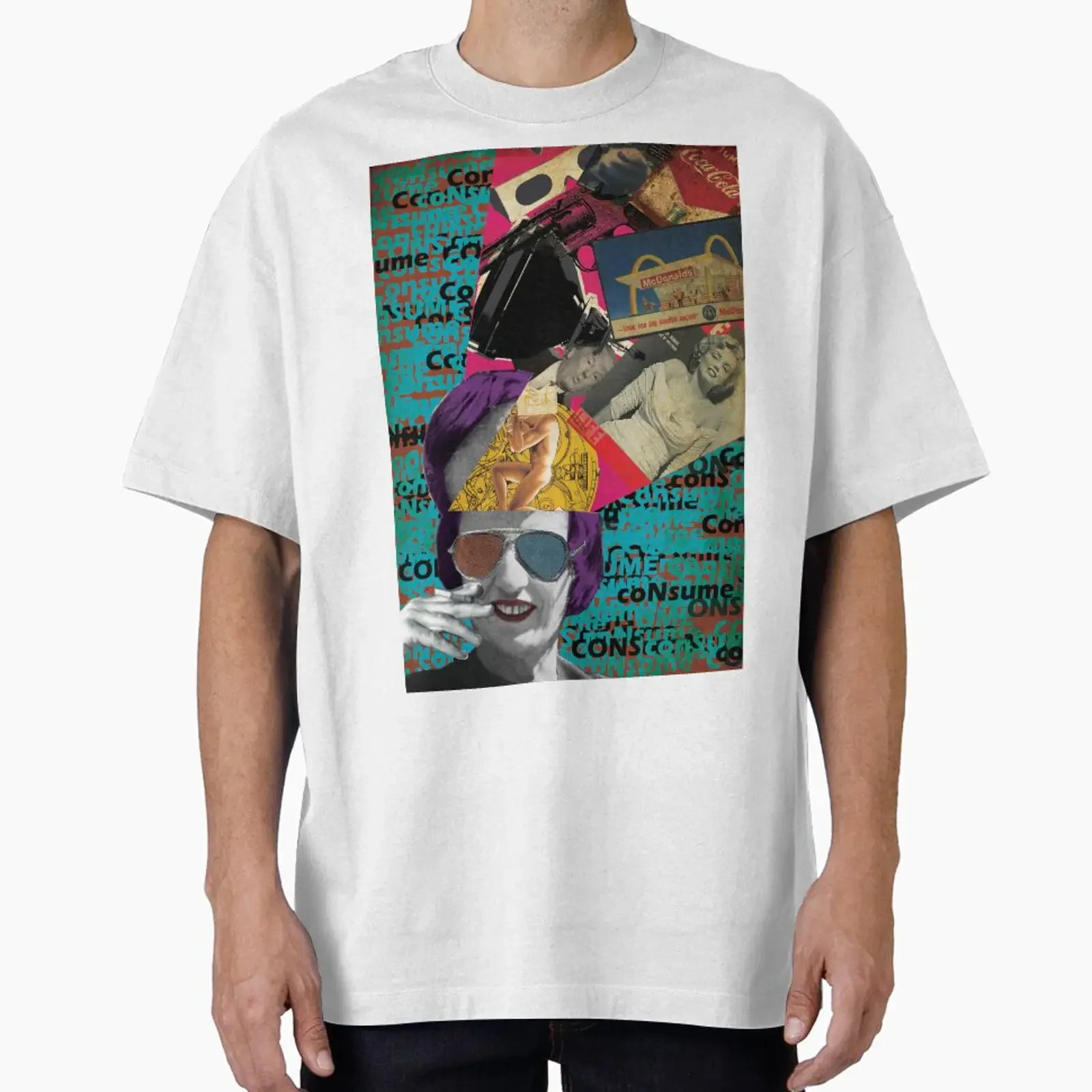 Consume Oversized T Shirt vintage Washed Comfortable Stretched Breathable graphic streetwear Soft Unisex Top For Everyday Wear