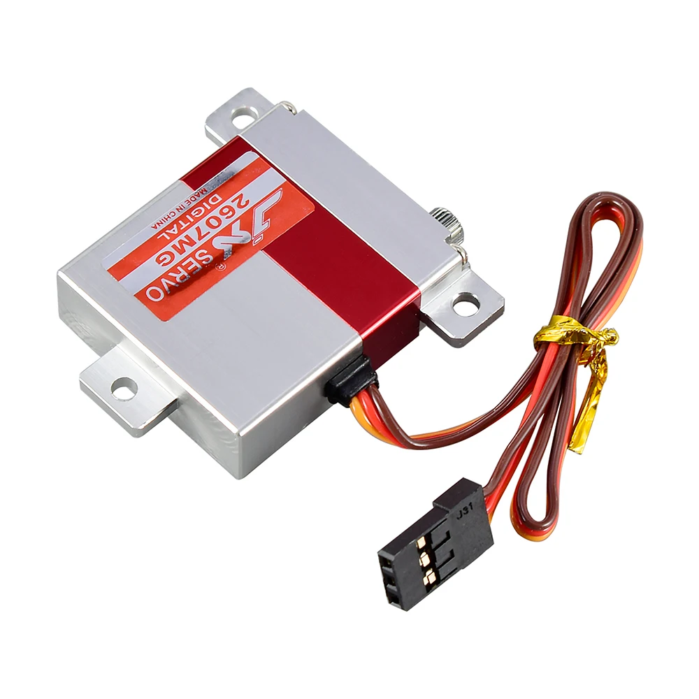 JX Servo PDI-2607MG 7.2kg 0.13sec Digital Full Metal Aluminium Case Wing Servo For RC Drone Glider Dual Ball Bearing