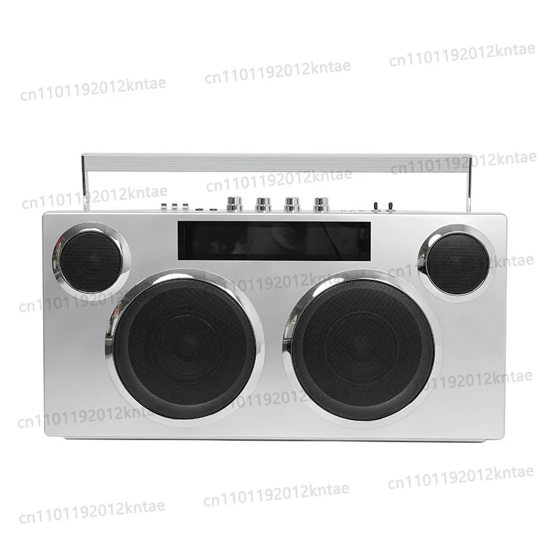 Retro large karaoke bluetooth speaker - european & american rock, deep bass, stereo sound quality, microphone, outdoor use