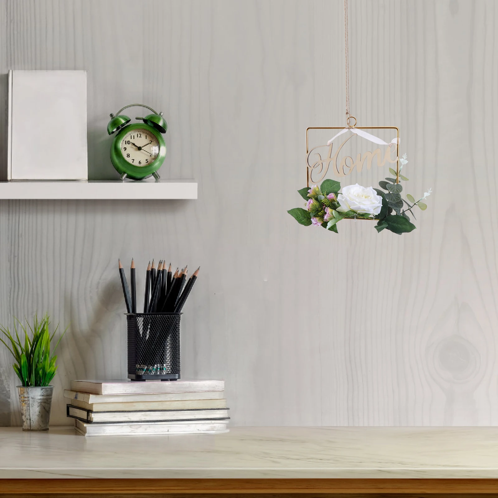 

1Pcs Metal Hanging Fake Flower Pendant Nordic Wedding Ornament Wall Decor Home Adornment Party Decoration Artificial Flower