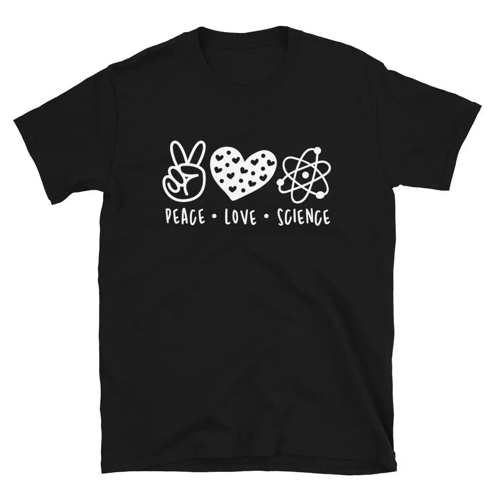 Gift for Science Student Teacher Peace Love Scientist Chemistry Physics T Shirt