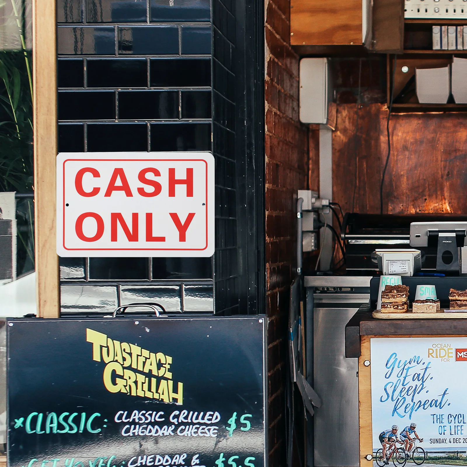 Sign for Business No Credit Card Accepted Cash Only Sign Small Business Retail Store Office Use