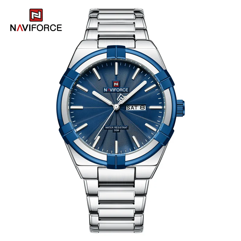 2023 Top Marke NAVIFORCE männer Uhren Mode Lässig Quarz Armbanduhr Edelstahl Wasserdichte Uhr Relogio Masculino