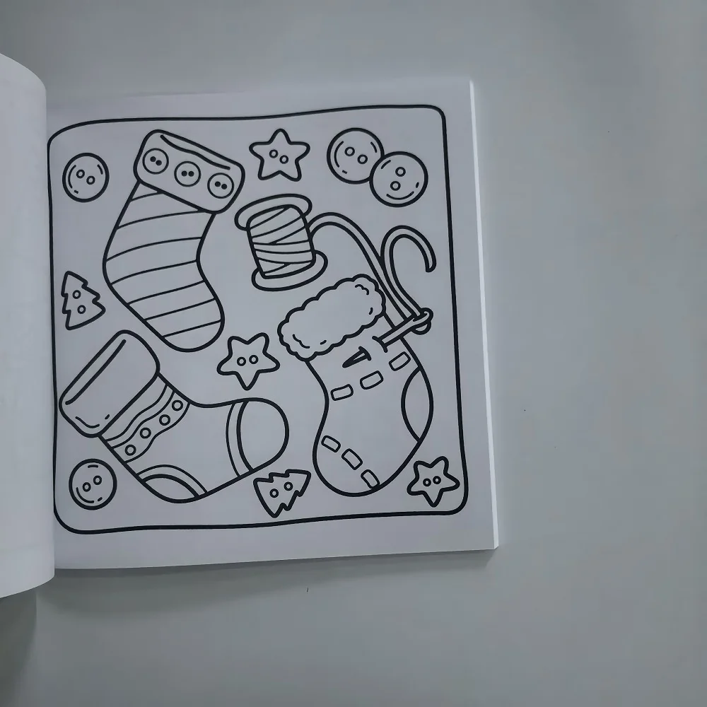 كتاب تلوين عيد الميلاد للبالغين والأطفال - هدية مثالية لتخفيف التوتر على العطلات الفنية للحفلات وأعياد الميلاد