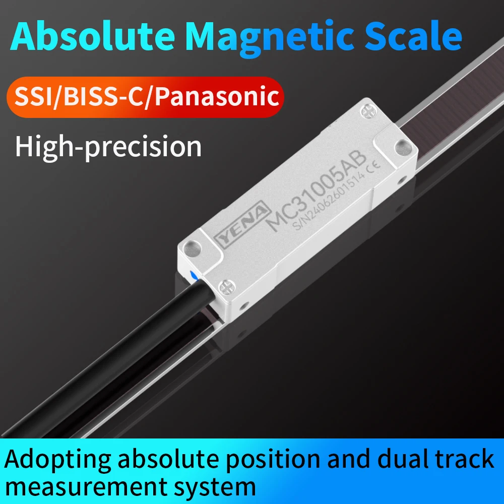 Absolute Magnetic Scale Linear Displacement Sensor SSI Or BISS-C Communication Protocol Resolution Ratio 1μm/0.5μm/0.1μm