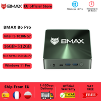 BMAX B6 Pro Mini PC, 16GB LPDDR4 512GB SSD, Intel Core i5-1030NG7 up to 3.5GHz 2*HDMI 3*USB3.0 Wi-Fi 5 Windows 11 Pro