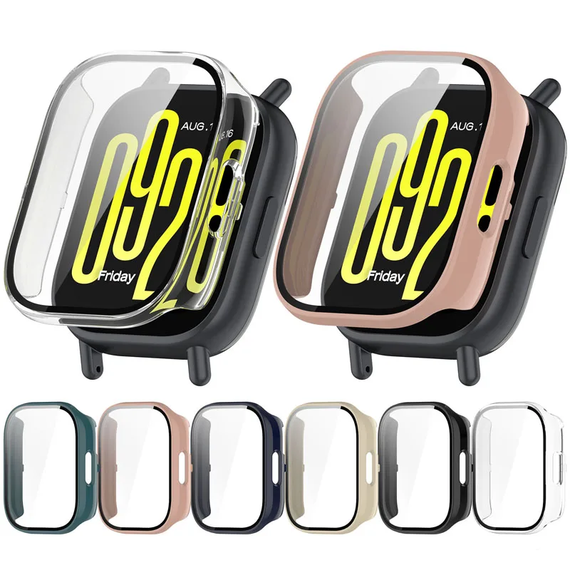 Tpu caso protetor de tela para xiaomi relógio 5 lite pára-choques completo temperado capa protetora para redmi relógio 5 ativo relógio inteligente