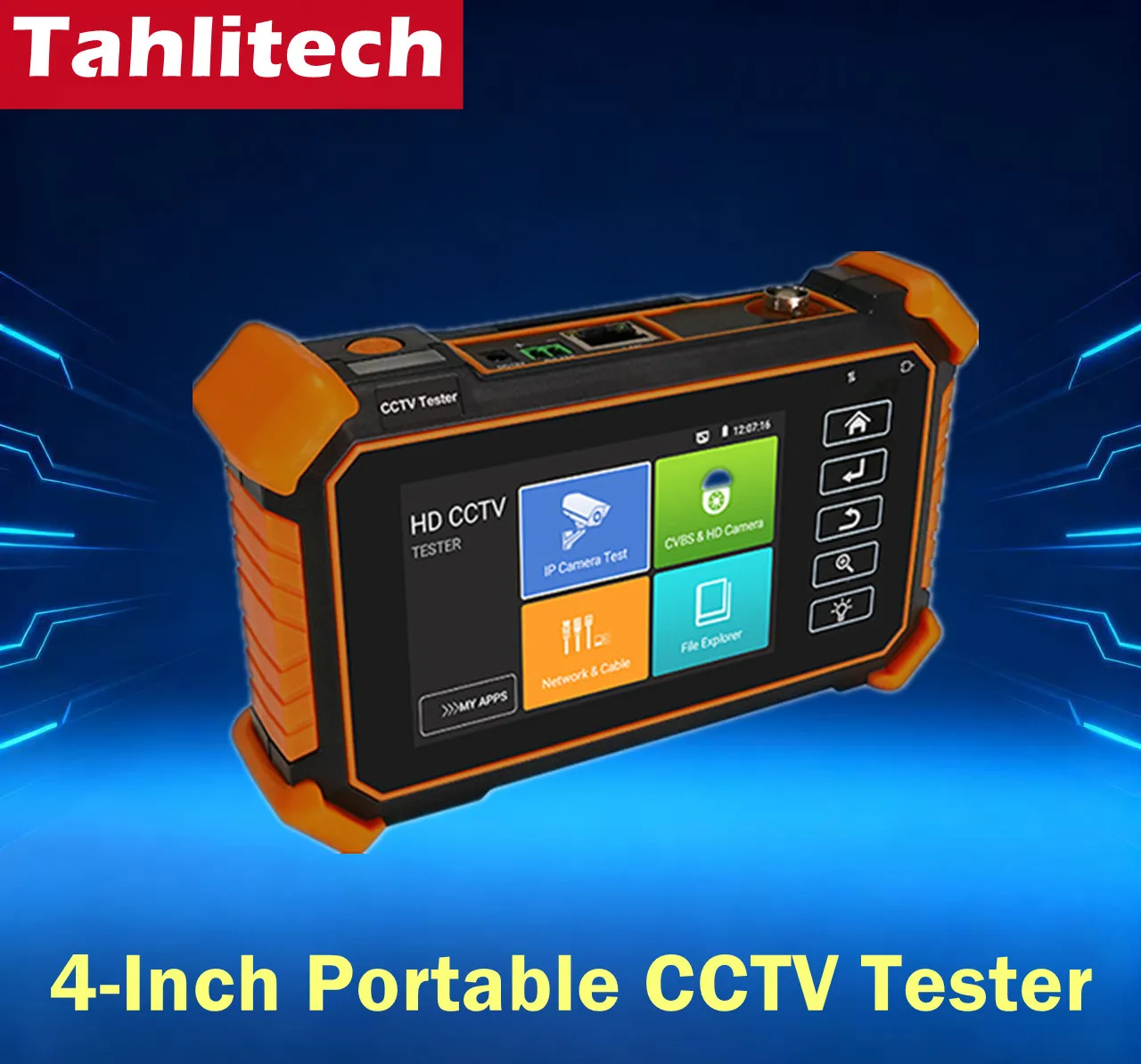 IP Camera CCTV Tester IPC-1910/1910C Plus 4 Inch 8K IPC TVI CVI AHD Analog CCTV Monitor 30W PoE Analyzer TDR Cable Test 12V