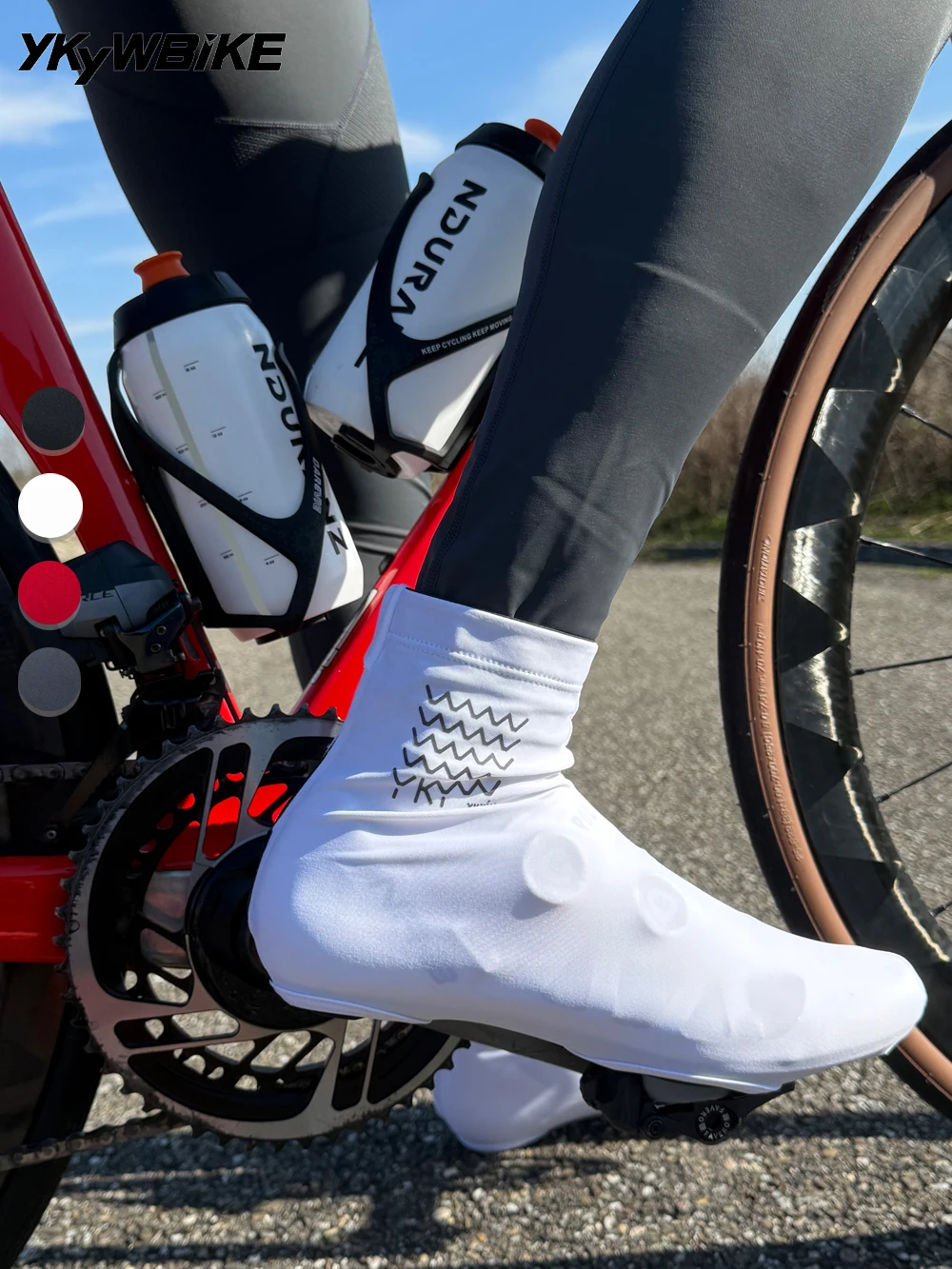 AliExpress YKYWBIKE 2026 Cycling Overshoes High Elastic 4 Color Lightweight Breathable Road Bike MTB Bicycle Shoe Cover