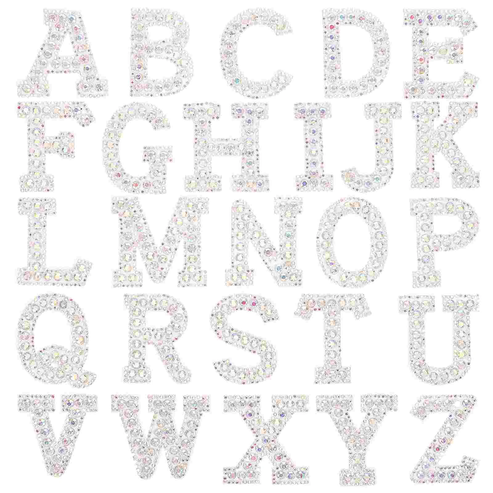 

26 Pcs Hot Diamond Alphabet Stickers with Adhesive Backing and Self-adhesive English Glitter Letters Rhinestones