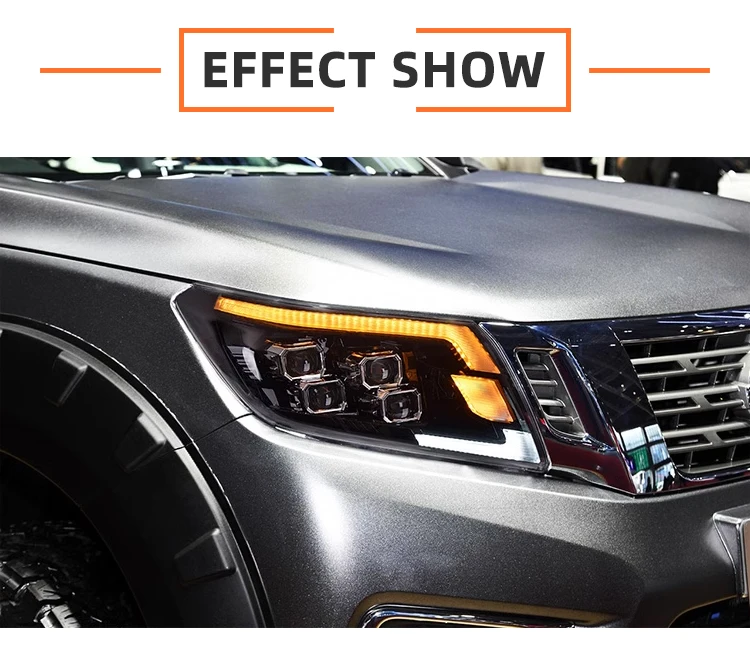 

For Nissan Navara Frontier NP300 Navarra Headlights 2014-2023 Car Accessories Head Lights Upgrade LED Headlamp DRL