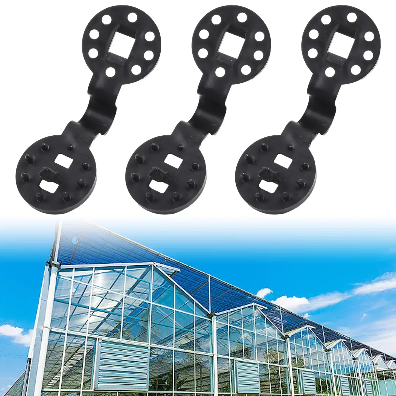 50pcs Sun Shade Net Cloth Plastic Clips Sturdy Heavy Duty Lock Grip Fix Clamp Net Hook Holder Breeding Greenhouse    New