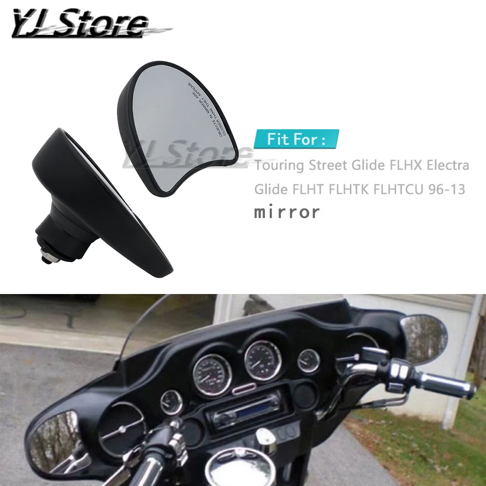 Image of Fit Für Harley Touring Street Glide FLHX Electra Glide FLHT FLHTK FLHTCU 96-13 Motorrad Rückspiegel Hinten seite Verkleidung