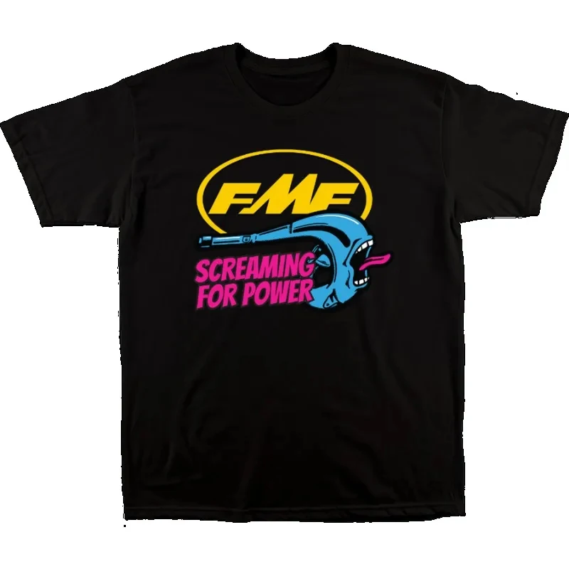 2025 New Women Men SCREAMING BOYS TEE FMF Racing T-shirt Retro Short Sleeve Casual Street Wear Tshirt