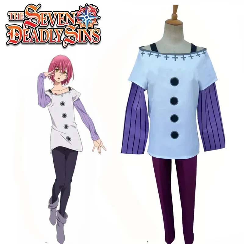 

Anime Sevens Cosplay Costume Goat's Sin Of Lust Gowther Adult Halloween Nanatsu No Taizai uniform and wigs suitss;3'v,6.h;8'