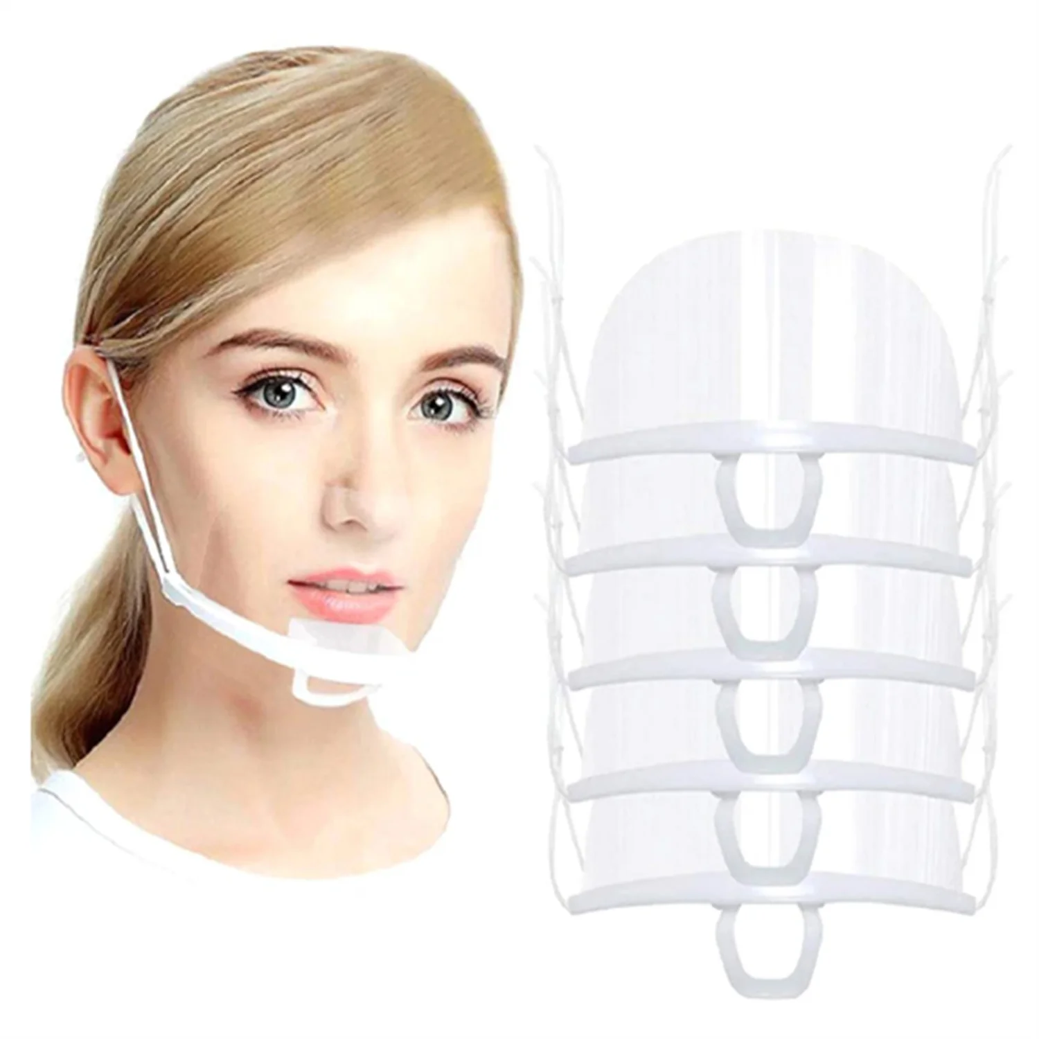 5/10/20Pcs Reusable Transparent Anti-fog Mask Shield Cover Restaurant School Plastic Anti-saliva Mouth Shield Beauty Tattoo