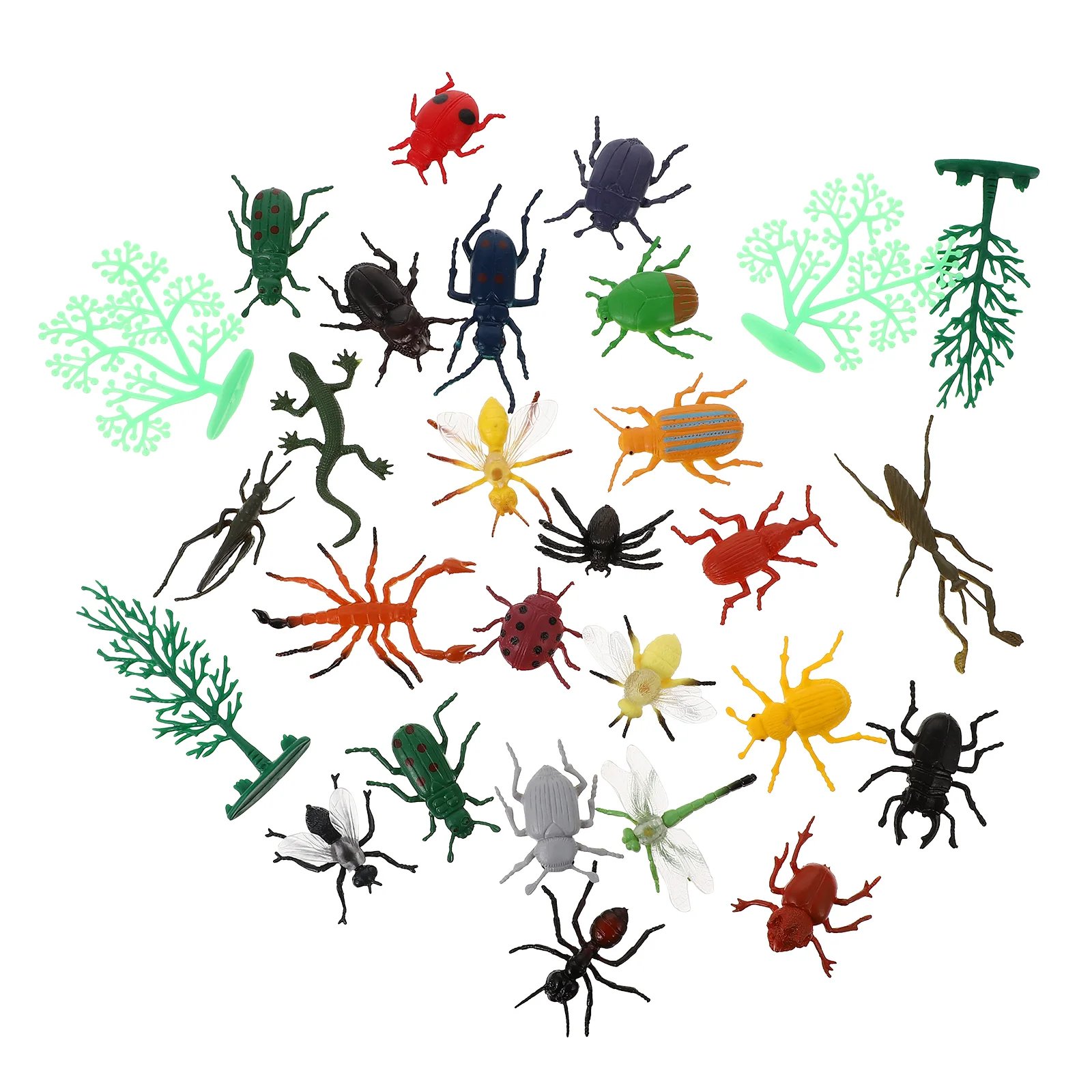24pcs Realistic Bugs Figures Toys Insects Figurines Toys Plastic Insects Model Simulation Model Lifelike Figures