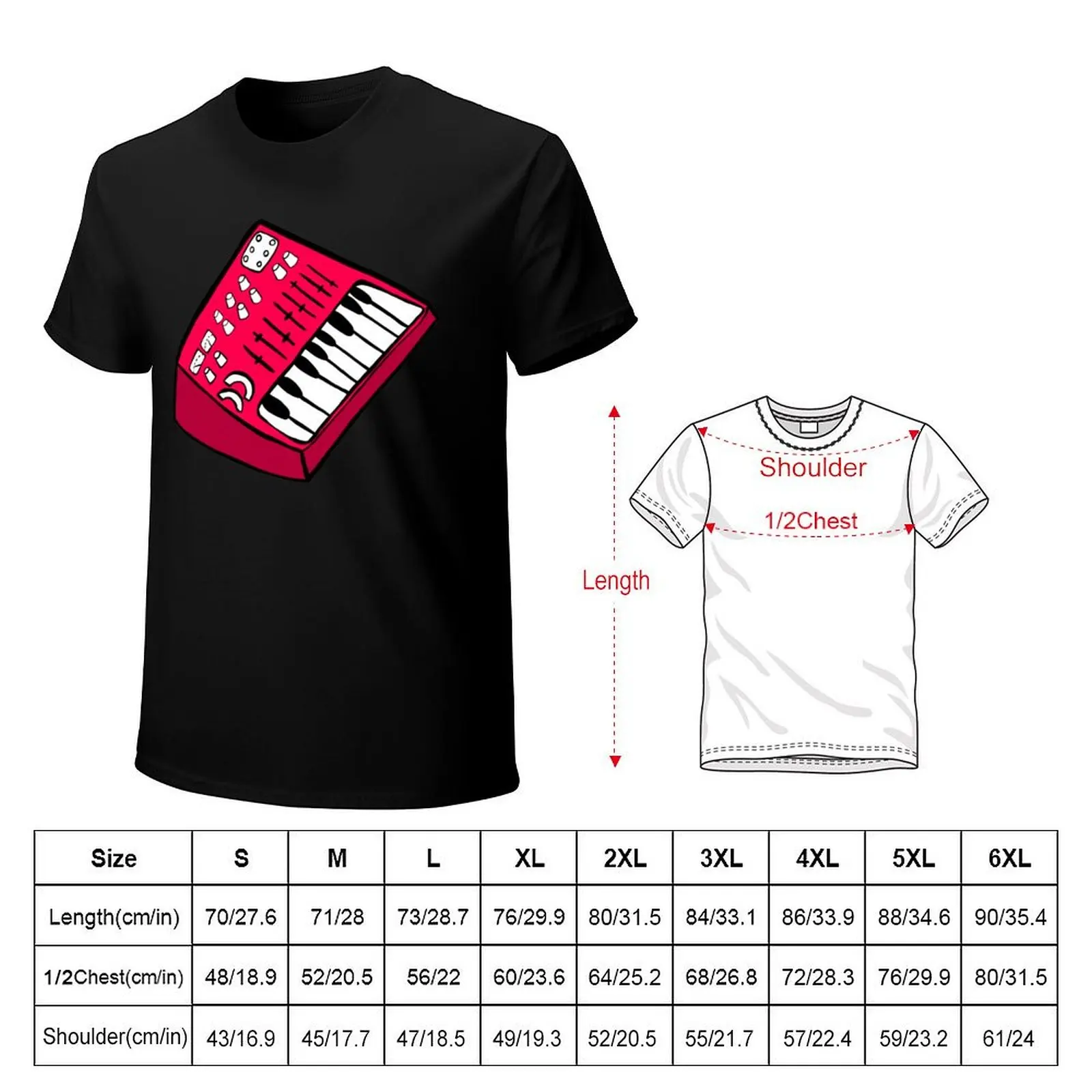 The Red Synthesizer T-Shirt tops cute clothes heavy weight t shirts for men