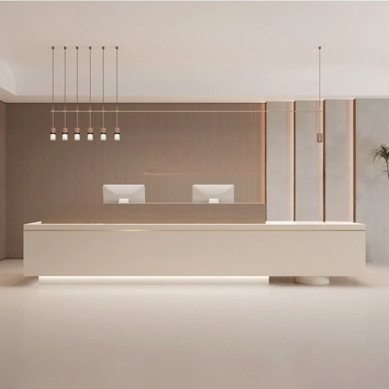 European Unique Reception Desks Company Simple Aesthetic Design Reception Desks Modern Executive Mostrador Trendy Furniture