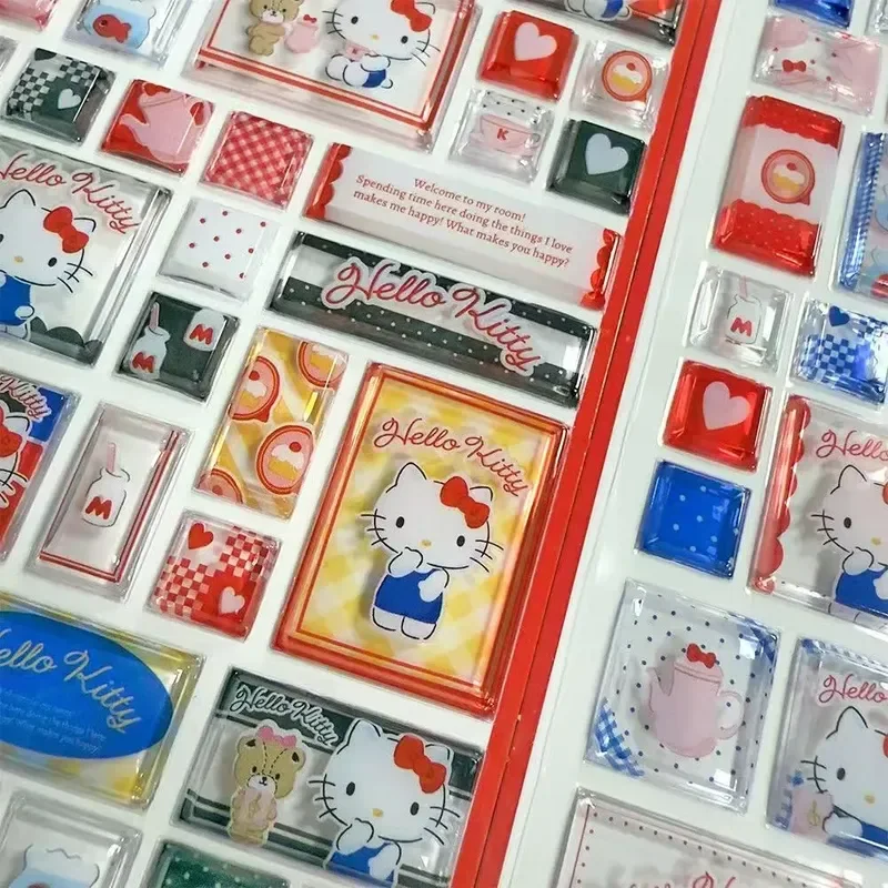 สติกเกอร์คริสตัล 3 มิติ ลายคิตตี้น่ารักแบบใหม่ สำหรับตกแต่งสมุดบันทึก โทรศัพท์ เครื่องเขียน แก้วน้ำ