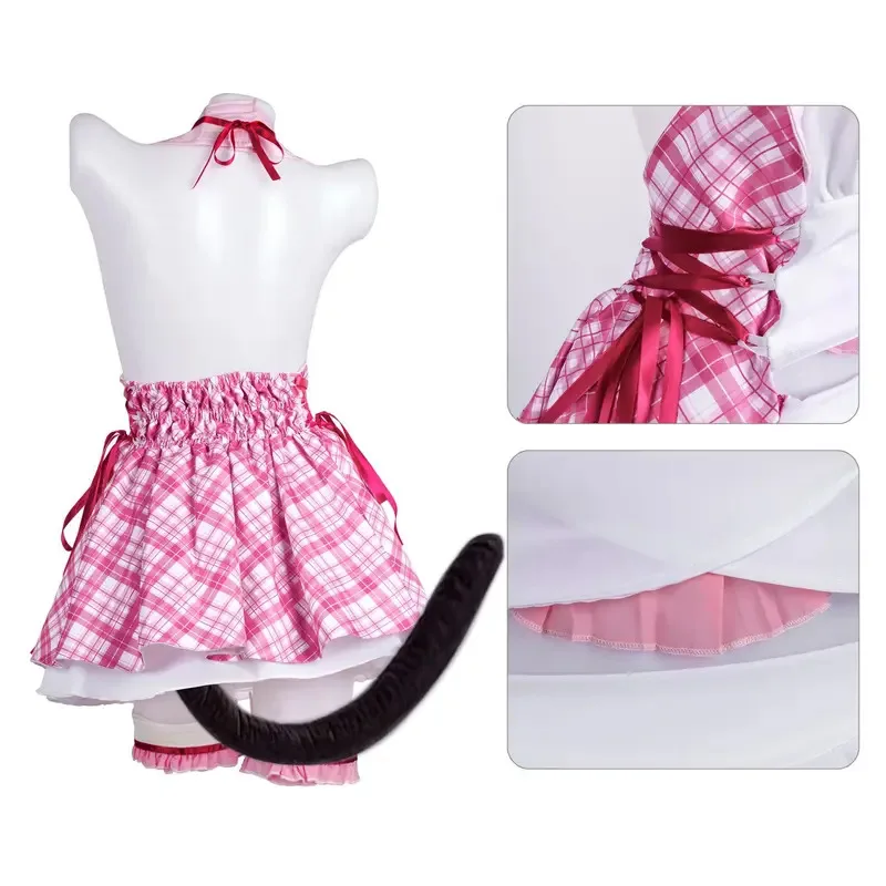 

a7d@Anime Nekopara Vanilla Chocola Cosplay Costume Wig Halloween New Idol Catgirl Maid Dress Woman Sexy Suit Theatrical Costumea