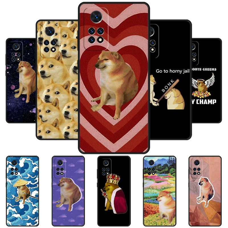 Cheems Doge Phone Case For Redmi Note 11 EPro 11S 10 10T 9S Promax 8 Pro Xiaomi Mi 10 11 12X 12S Ultra Cover