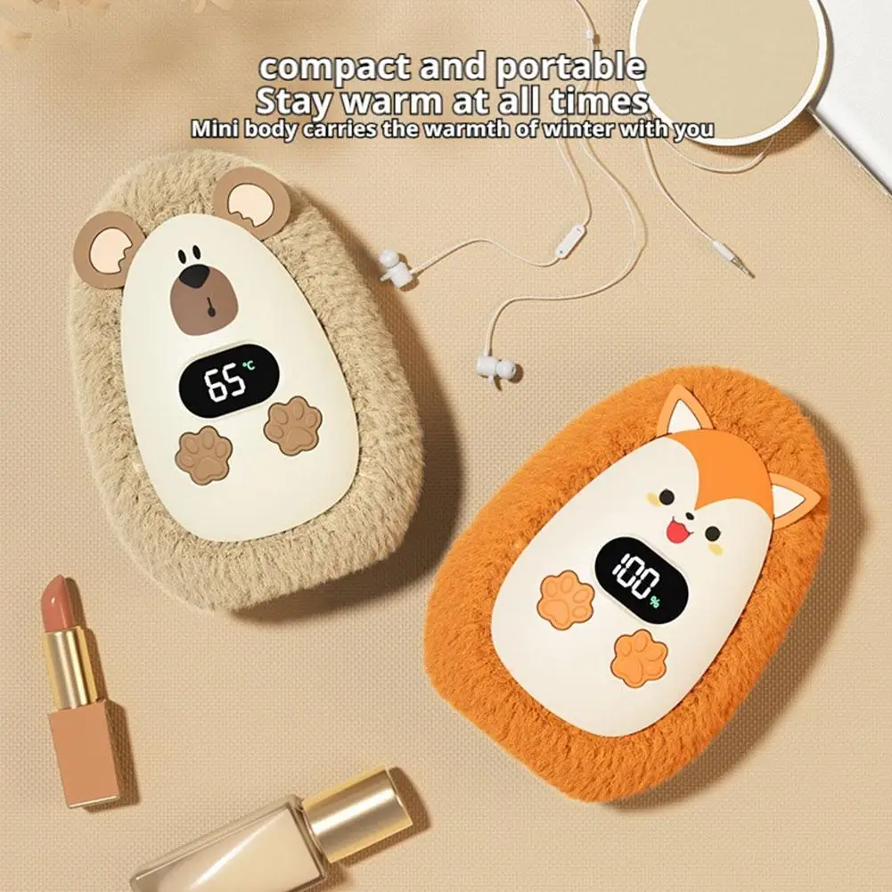 

Mini Plush Hand Warmer Winter Mini Portable 3 Level Adjustable Battery Life Long-Lasting Smart Temperature Control Hand Warmer