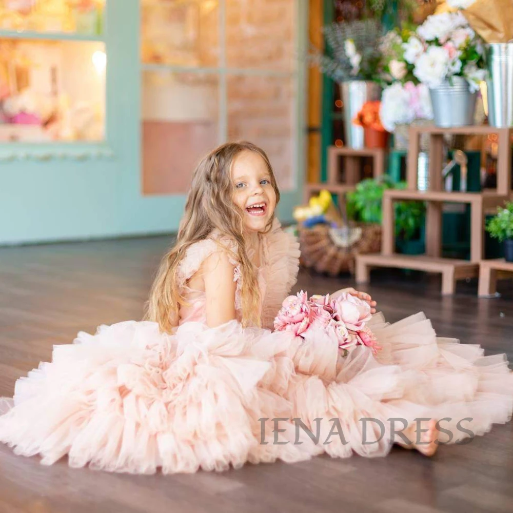 Robe de séance photo en tulle à volants de pêche personnalisée, robe de photographie en couches, grande taille, fête préChristophe de grossesse, tout ce qui est possible