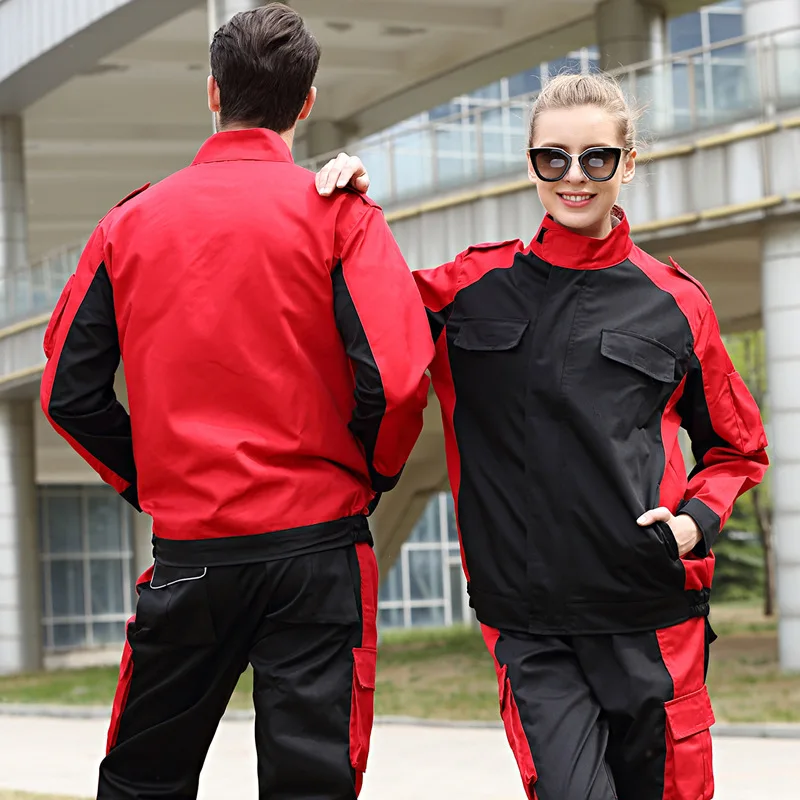 New men's work clothes set, auto repair labor protection clothes, welding clothes, dirt-resistant and wear-resistant work clothe