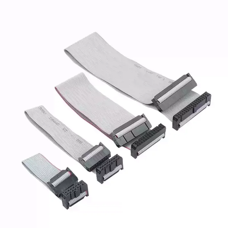1/2PCS 2.54mm Pitch FC Gray Flat Ribbon Data Cable Connector for DC3 IDC Box Header 6/8/10/12/14/16/18/20/24/26/30/34/40/50 Pin