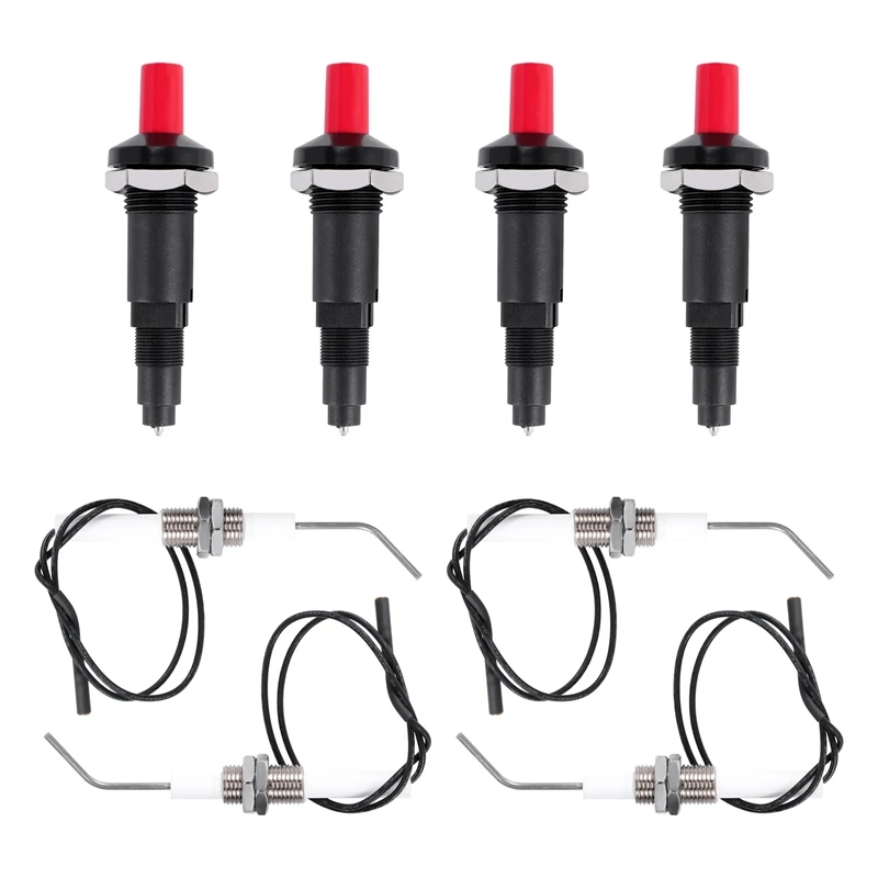 مشعل موقد غاز بلاستيكي 4 قطع طقم شعلة بيزو من نوع الدفع البروبان مع سيراميك ملولب