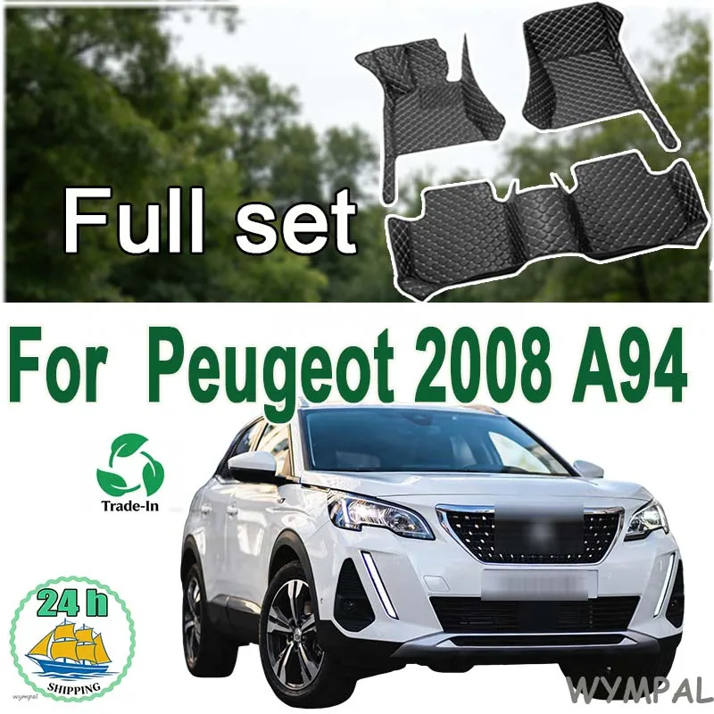 

Car Floor Mats For Peugeot 2008 A94 2014~2019 2016 Rugs Panel Footpads Anti-Slip Carpet Cover Cape Foot Pads Sticker Accessories