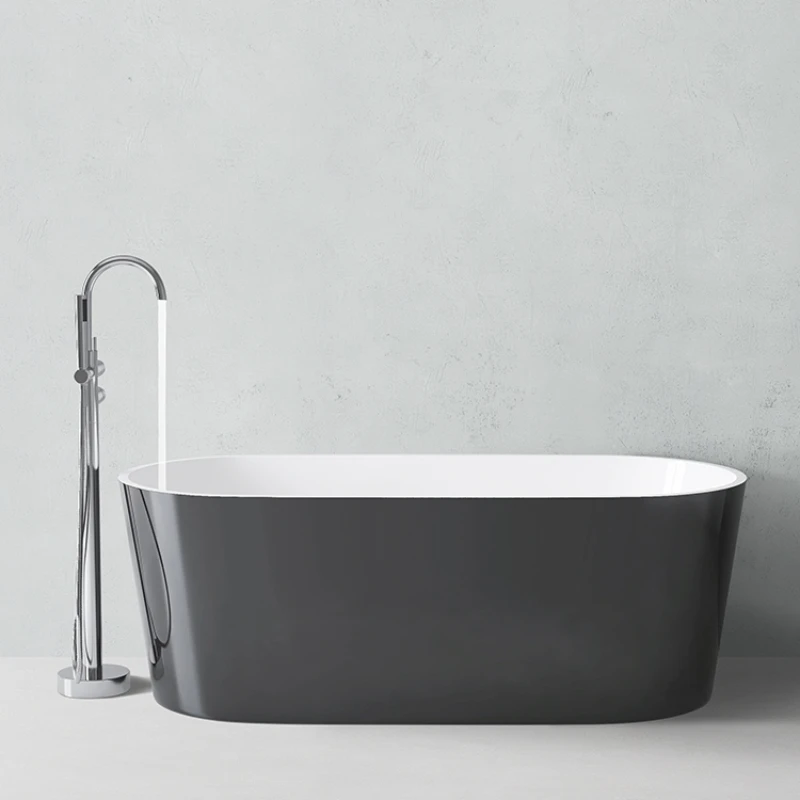 Home acrylic independent bathtub with thin edge deep bathtub