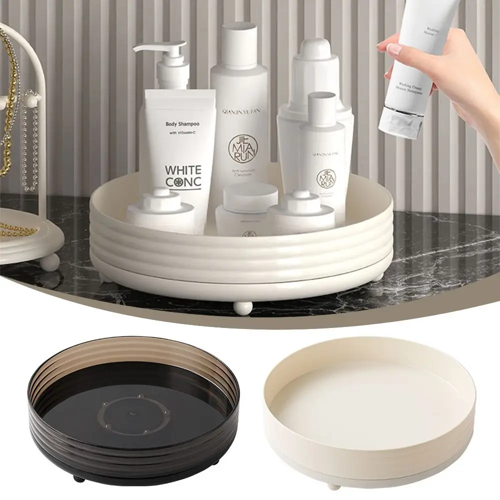 

Durable 360°Rotating Desktop Organizer Round Multi Purpose Kitchen Spice Rack Makeup Storage Box