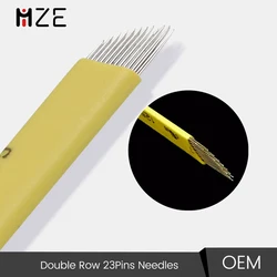 Double Row 23Pins Microblading NeedlesEyebrow Tattoo Agujas Manual Tatoo Eyeliner Eyebrows Micro-Shading Blades Lip Liner Use