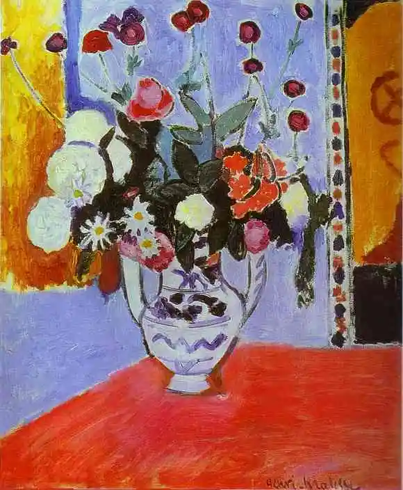 Handmade oil painting reproduction on linen canvas,a bunch of flowers 1907 by Henri Matisse, Free shipping