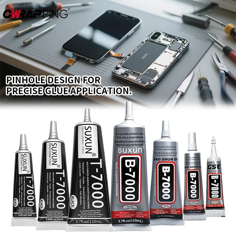 15ML 50ML 110ML Quick Glue for Plastic Strong T7000 B7000 Jewelry Craft With Precision Applicator Transparent Waterproofing Wood